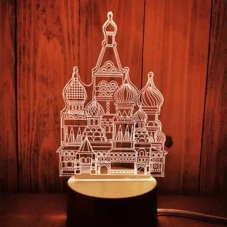 批发3D小夜灯 USB儿童卡通圣诞礼物小夜灯手写亚克力七彩遥控台灯
