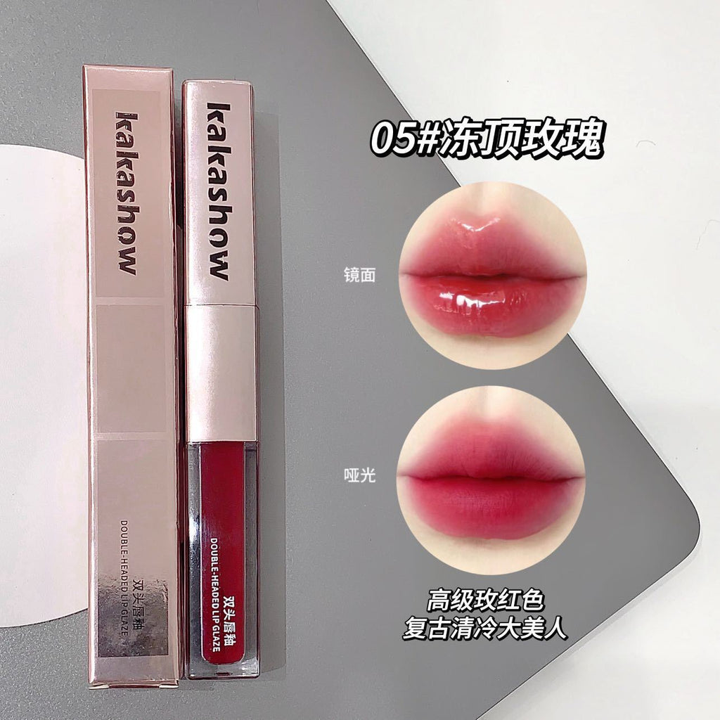 kakashow持妆双头唇釉哑光口红镜面唇蜜细腻丝滑显白嘟嘟唇油c382