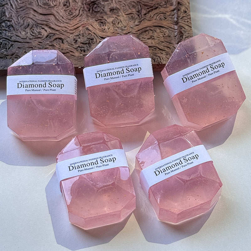 跨境外贸宝石金箔手工皂亚马逊伴手礼soap香皂研磨留香沐浴洗脸皂