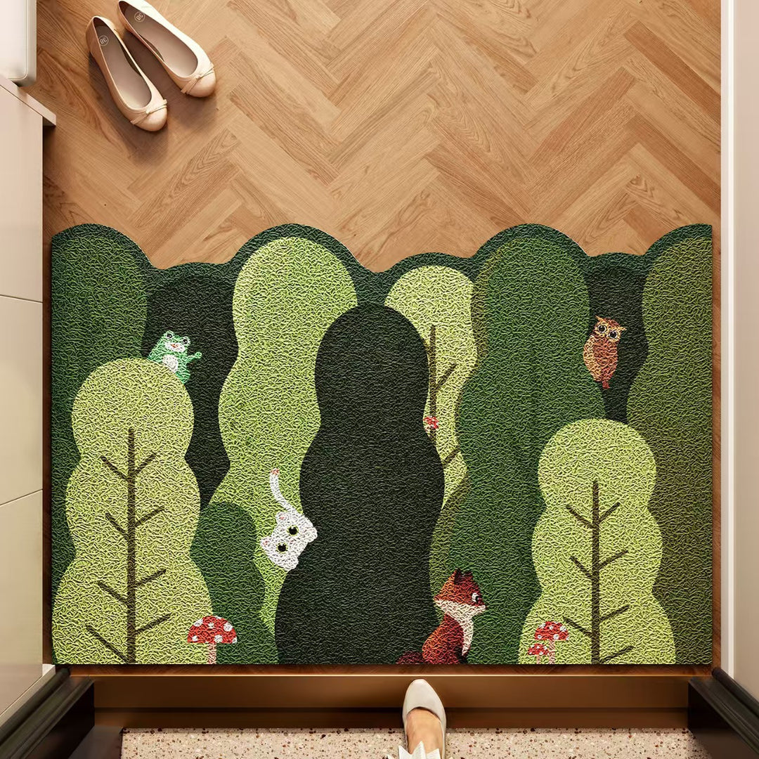 Floral Floor Mat Home Entryway Foot Mat Entryway Decor Stain Resistant Door Mat