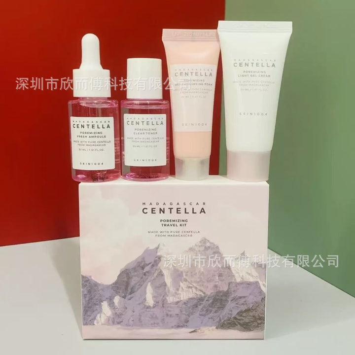 跨境SKIN1004积雪草安瓶精华面霜洗面奶小粉棒理肤天使组合套装