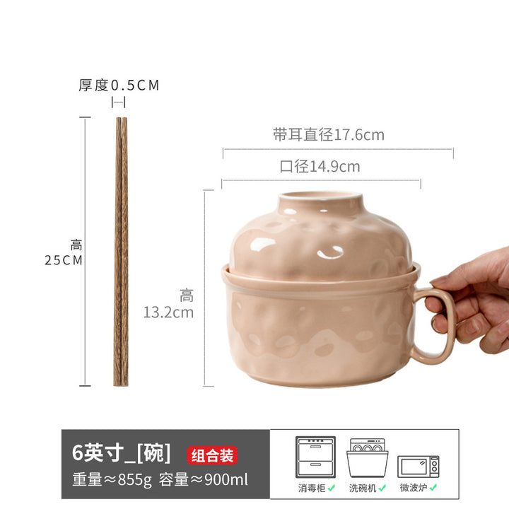 Ceramic Bowl Bowl Special Bowl Home Tableware Large Bowl Chopsticks Set