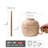 奶油色陶瓷泡面碗带盖碗个人专用方便面碗家用餐具大号汤碗筷套装