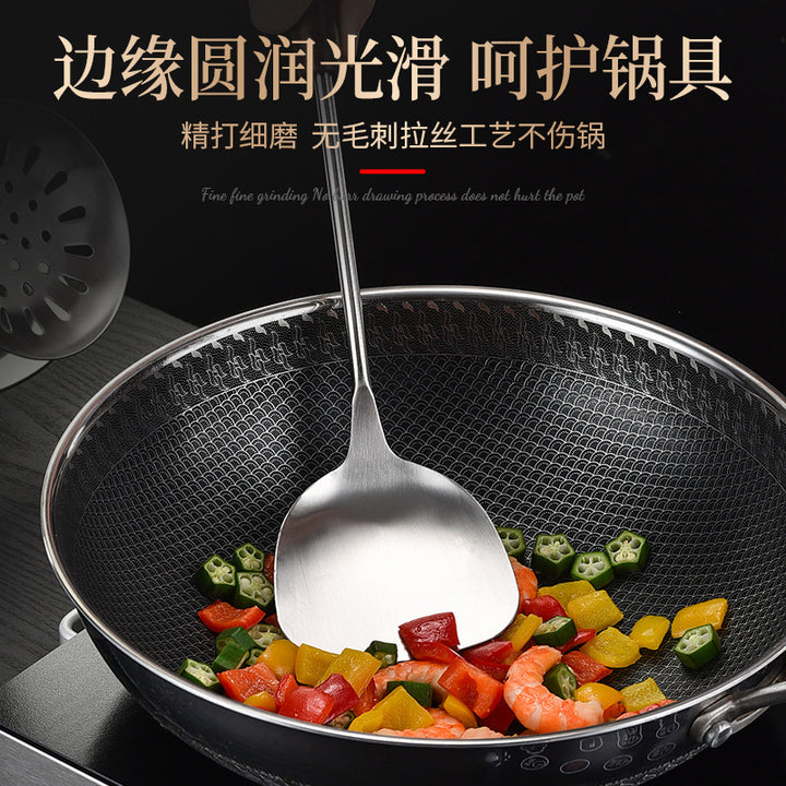 304不锈钢锅铲家用木柄用具耐高温漏勺铲子厨具套装汤勺厨房用具