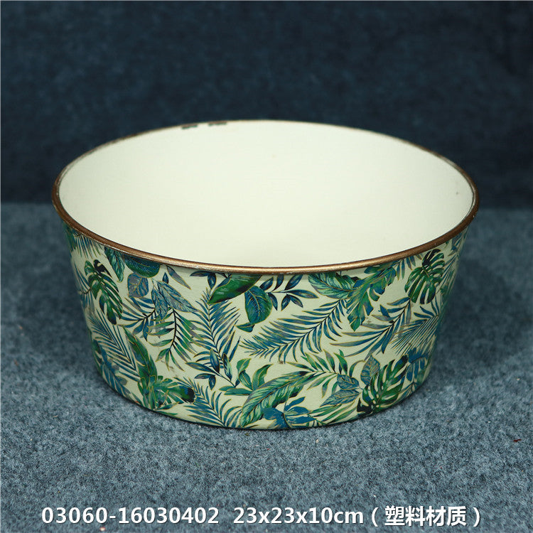 2026孤品大集合-美式田园风绿植装饰仿古铁艺印花花盆花器多马年