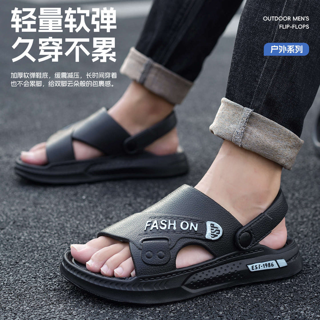 外穿男款凉鞋eva厚底拖鞋夏季新款防滑沙滩鞋上学时尚开车凉拖鞋