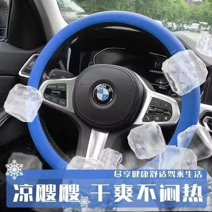 Thin Steering Wheel Cover Non Slip Silicone Silicone All Season Universal Car Summer Grip Cover Unisex Soft