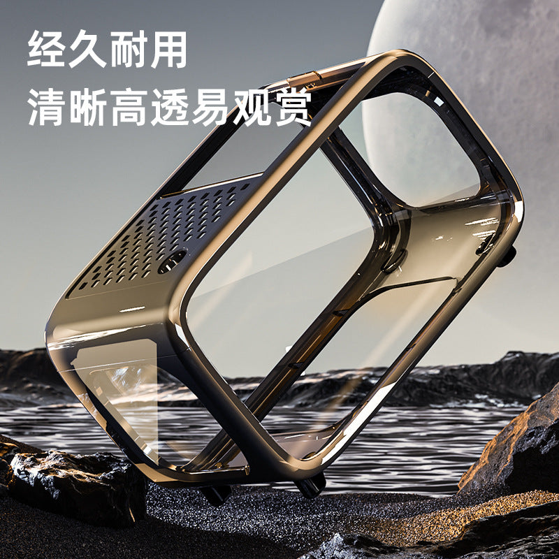 严选轻奢鱼缸家用高级带盖透明客厅造景生态缸玄关装饰塑料水族箱
