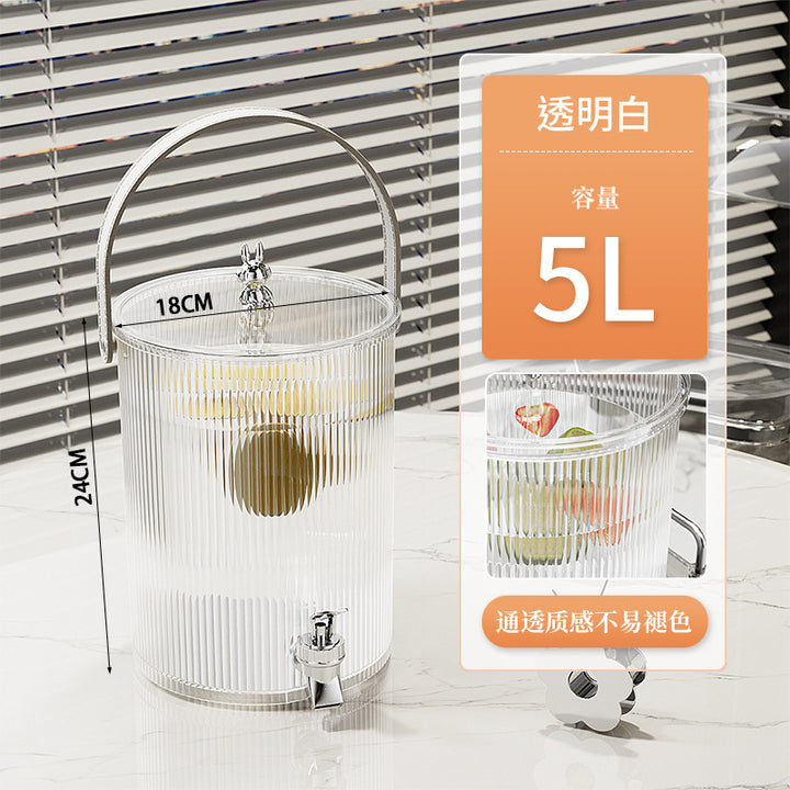 大容量水壶套装家用带龙头凉水壶健康轻奢冷水壶户外水果茶饮料桶