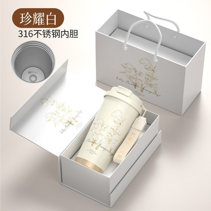 跨境二代咖啡杯304不锈钢保温杯真空水杯保冷礼品杯户外车载