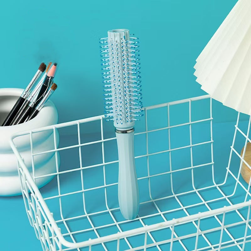 Creamy Fluffy __NS 98__ Cushion Paddle Brush – Round Barrel Hair Comb for Women