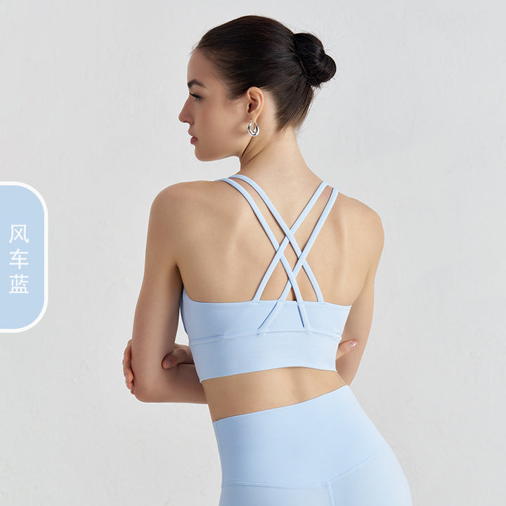 运动内衣女跑步防震秋季外穿美背健身bra背心专业训练瑜伽服文胸