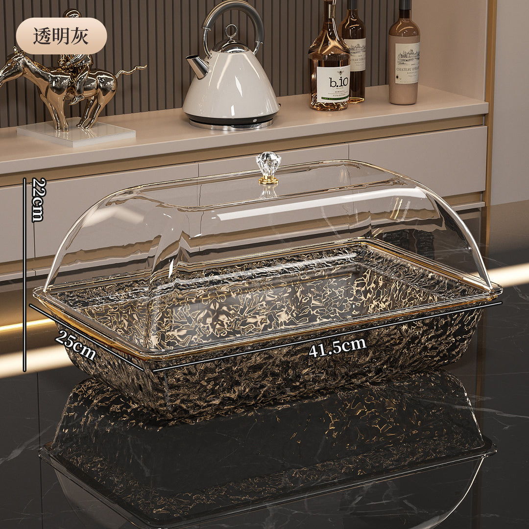 新品冰镇盆备菜托盘套装甜品蛋糕盘水果冷冻寿司刺身带盖透明盆