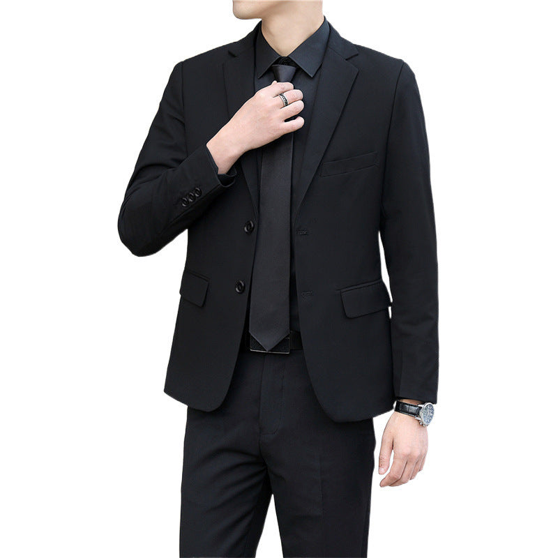 春秋季青年商务西服套装男士西装西裤三件套婚庆礼服新郎伴郎团体