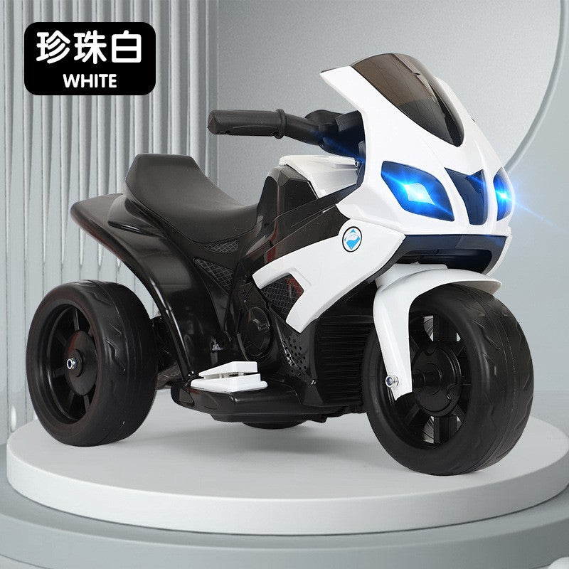 儿童电动摩托车小孩自驾玩具车可坐人宝宝三轮车遛娃神器电瓶童车