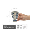 手绘粗陶无把杯复古杯子批发日式陶瓷高脚杯家用水杯餐厅茶杯酒杯