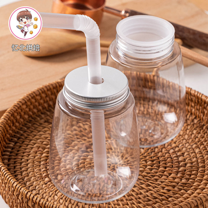 奶茶瓶一次性网红pet透明塑料奶茶杯子商用贴纸杨枝甘露饮品打包
