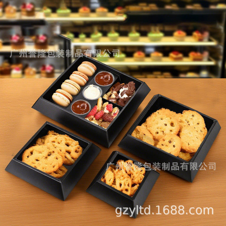 跨境定制出口纸盒抽屉盒翻盖盒野餐盒食品甜品寿司包装打包盒