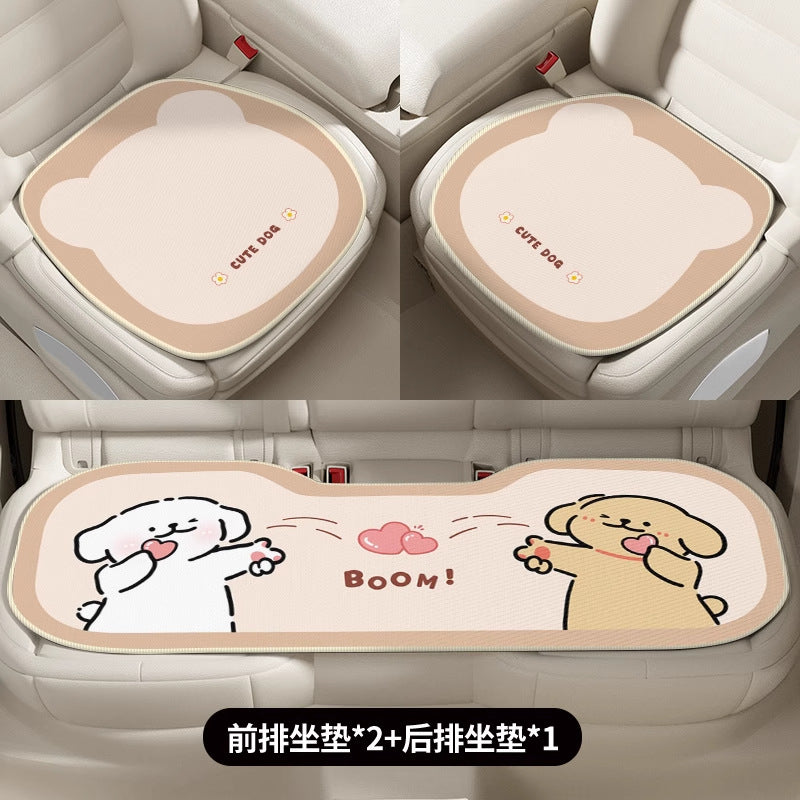 Summer Ice Silk Car Seat Cushion – Cute Four Season Universal Women Cool Pad