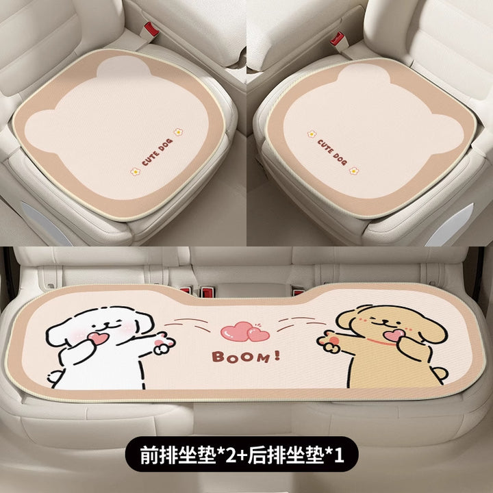 Summer Ice Silk Car Seat Cushion – Cute Four Season Universal Women Cool Pad