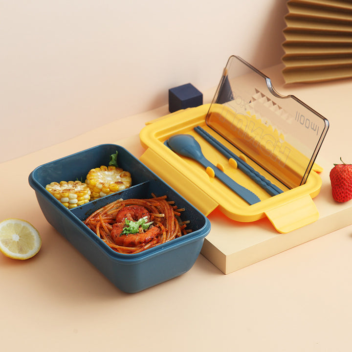 学生塑料分格饭盒 上班族午餐便当盒便携旅游水果沙拉盒打包餐盒