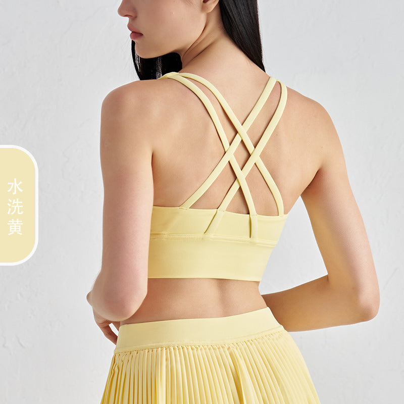 运动内衣女跑步防震秋季外穿美背健身bra背心专业训练瑜伽服文胸