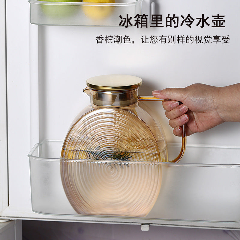 家用日常凉水壶套装玻璃水壶耐高温凉水杯茶壶冰水大容量冷水壶