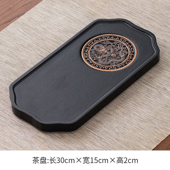 茶盘家用茶台密胺托盘小型干泡盘简约日式轻奢沥水储盘茶海套装
