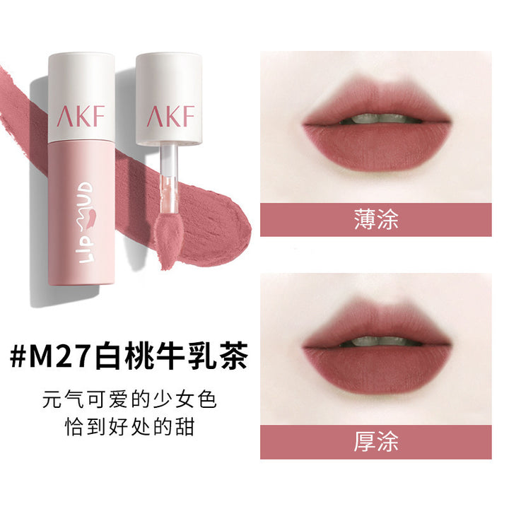 AKF Lip Mud Lipstick Women's Transfer-Proof Matte Lip Gloss