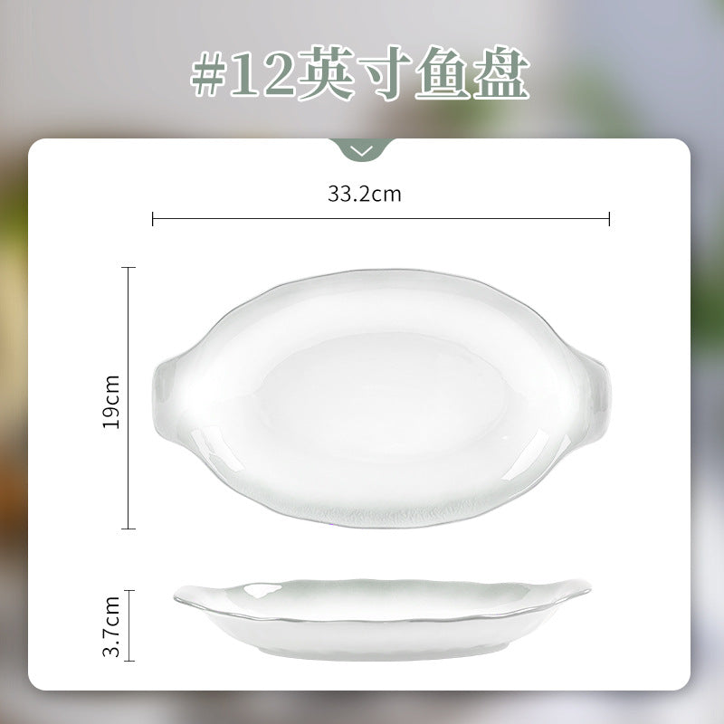 碗个人专用碗碟套装陶瓷高级感简约家用2025新款碗盘碗具餐具好看