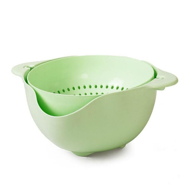 Double Layer Drain Basket – Vegetable & Fruit Washing Colander for Kitchen