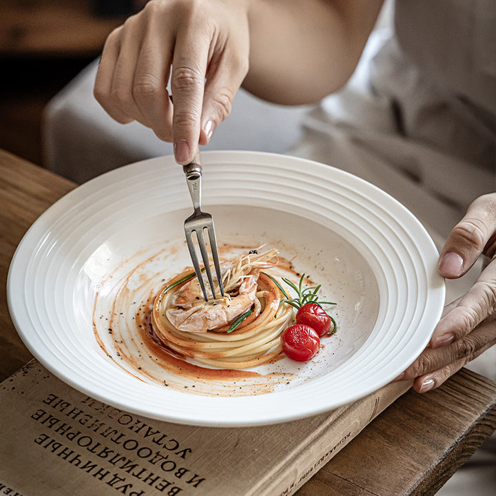 Ceramic Plate Japanese Style Premium Feel White Plate Home Plate Plate Tableware Plate Bowl Wholesale Plate Dish
