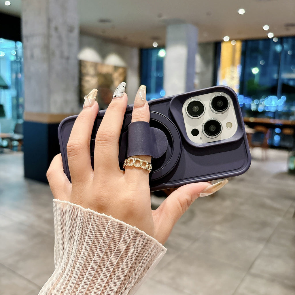 腕带支架适用iPhone17promax手机壳硅胶磁吸苹果16纯色肤感保护套