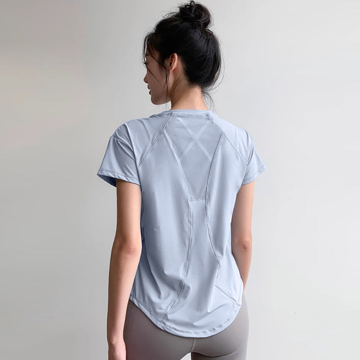 Summer Thin Slimming Sports Women Fitness Short Sleeve