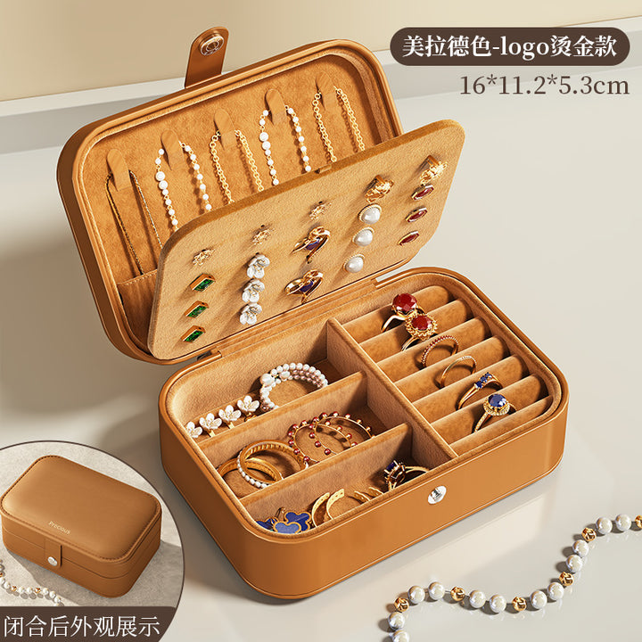 高档首饰收纳盒高级感项链手镯耳钉耳环珠宝盒手饰品加大饰品盒子
