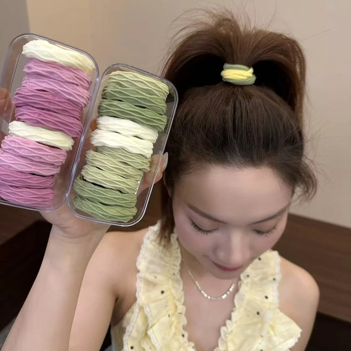 高弹力发绳2025新款高端橡皮筋女扎头发发圈不勒头发耐用头绳头饰
