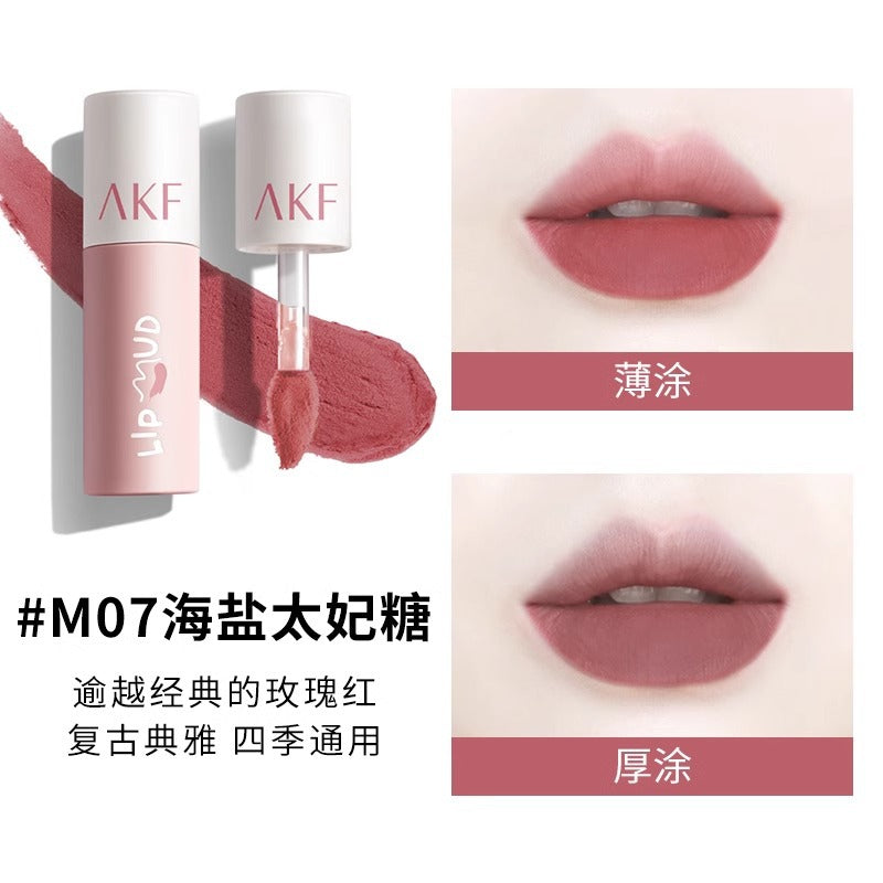 AKF唇泥唇釉显白口红平价学生秋冬小众品牌唇膏唇彩雾感唇妆多色