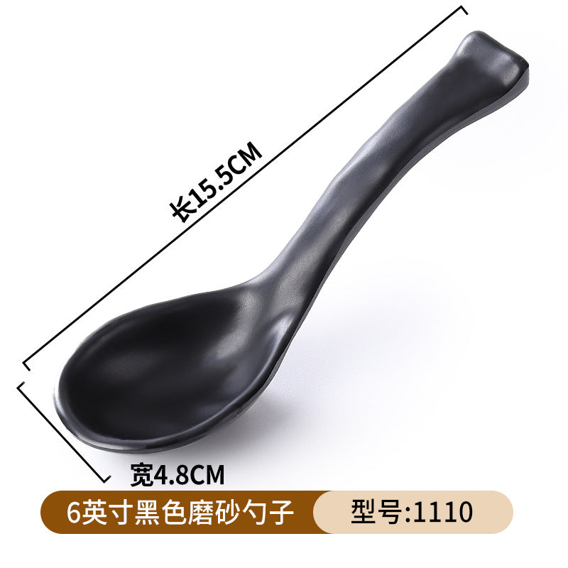 密胺面碗餐具店用黑色仿瓷塑料拉面馆汤饭碗盘家用商用斗笠碗批发