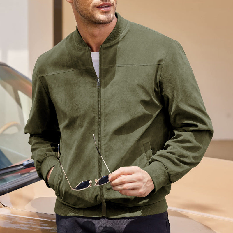 Men Casual Vintage Long Sleeve Cardigan Jacket Men