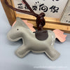 新款马年小马PU小马挂件可爱时尚包包皮革挂饰高级感百搭钥匙扣