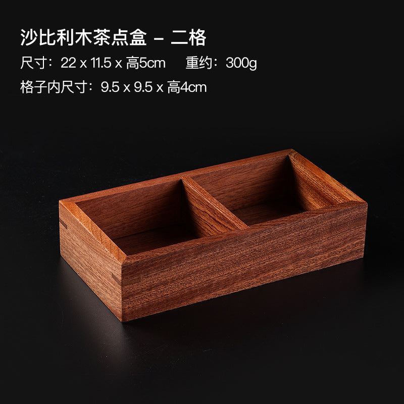 九宫格木制品干果盘新款中式盘子果盘户外陶瓷围炉煮茶托盘碟套装