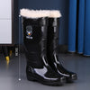 Men's Waterproof Anti-Slip Rain Boots – Thickened Fleece-Lined Work Safety Boots