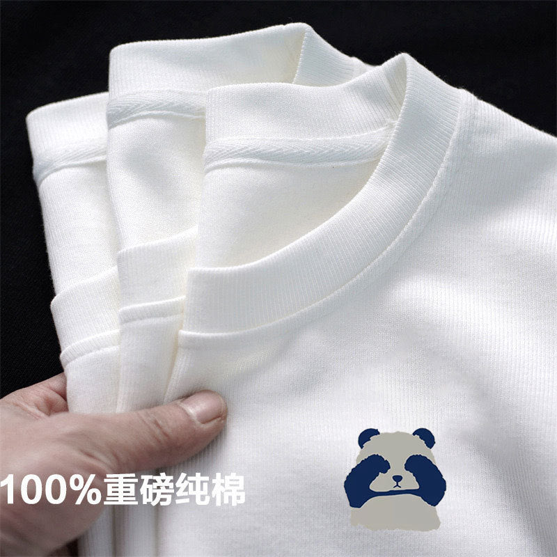 厂家货源批发夏季纯棉短袖T恤男士宽松圆领休闲夏装潮牌情侣上衣