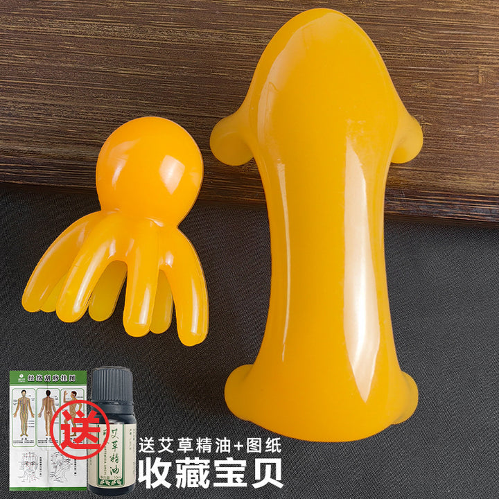 章鱼按摩刮痧梳八爪鱼头部面部拨筋棒点穴笔经络梳子提拉神器工具