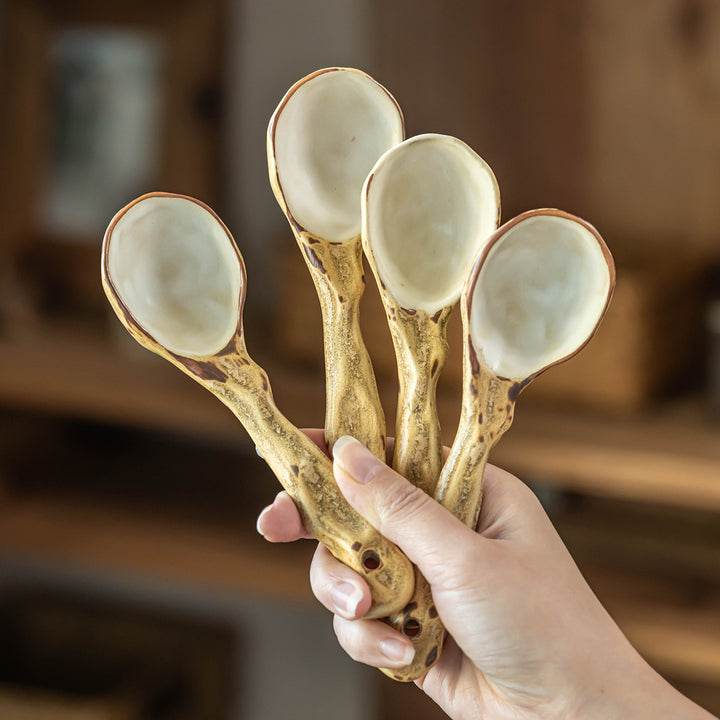 Aesthetic Ceramic Soup Spoon – Home Kitchen