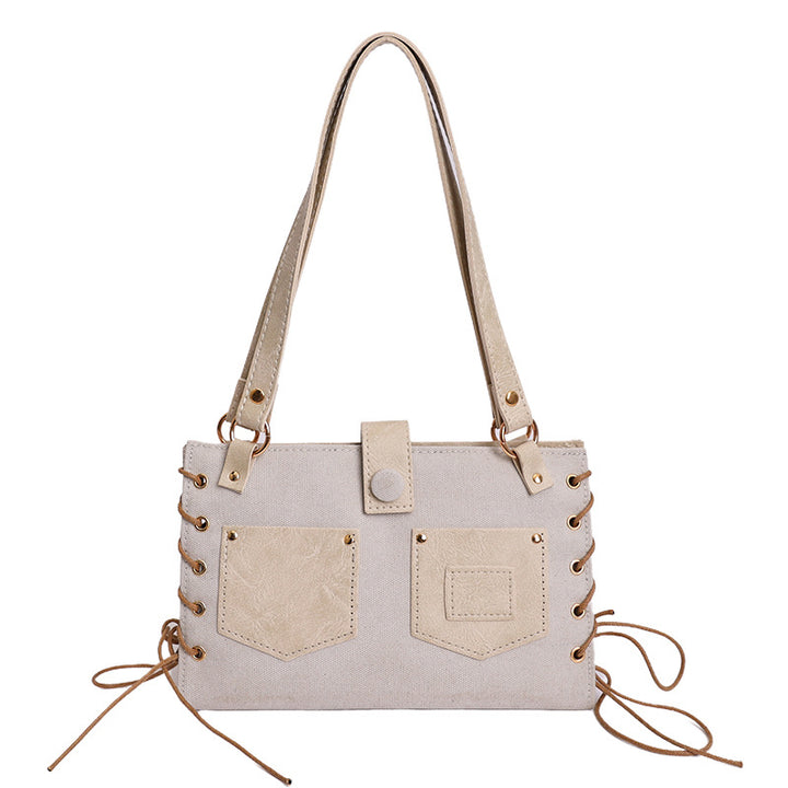 Canvas Korean Style Casual Trendy Large Capacity Women's Single Shoulder Handheld