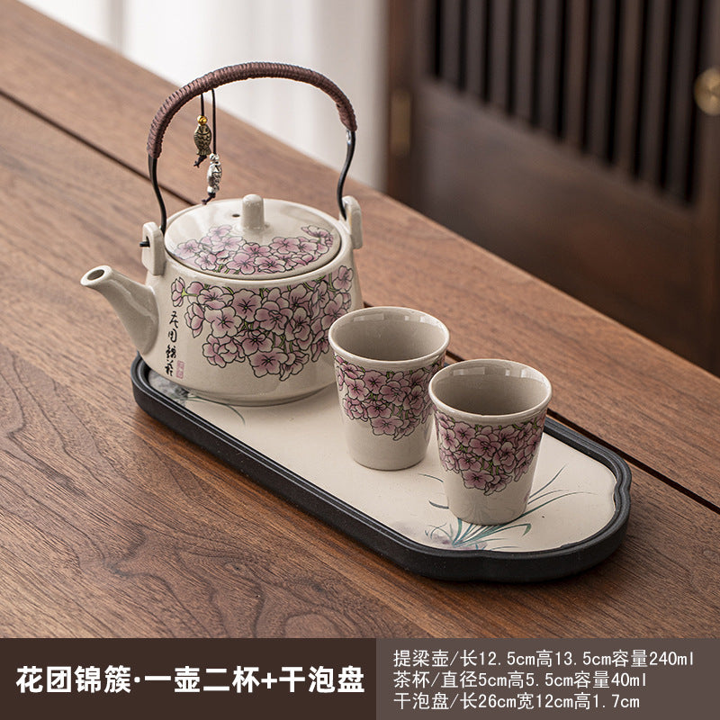 一壶二杯茶具套装家用宿舍酒店餐馆陶瓷功夫茶具泡茶壶茶杯会客