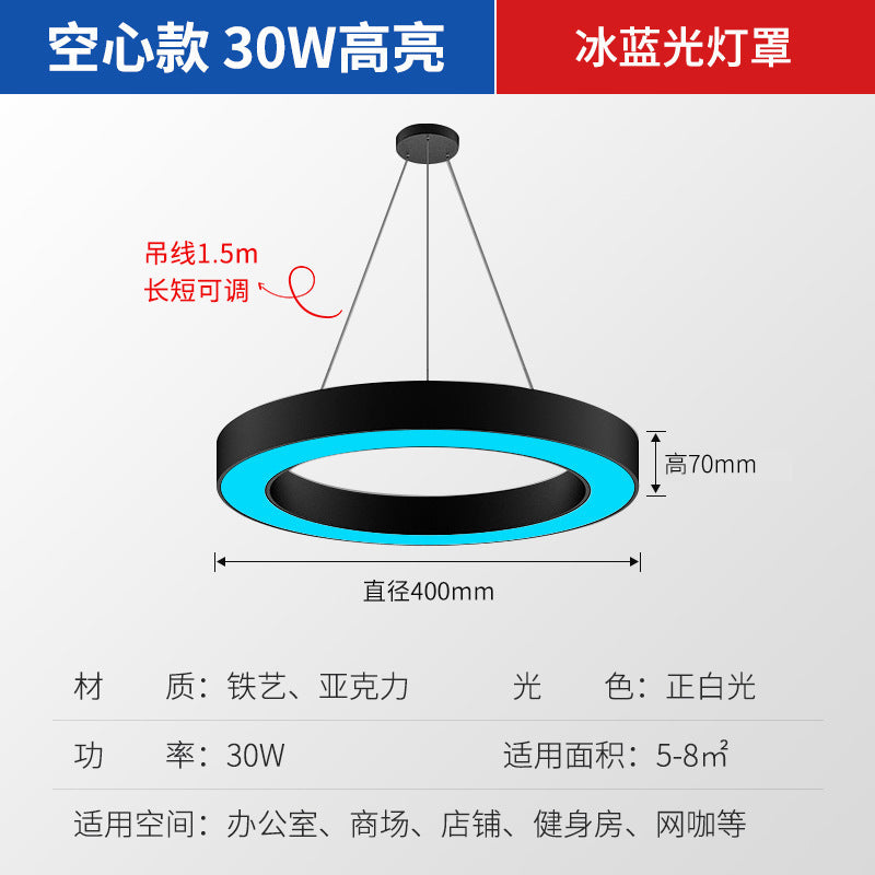 Sleek Circular Ring Light LED Indoor Commercial Pendant