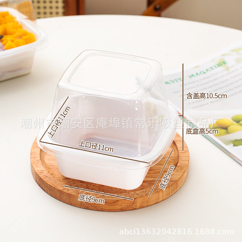 草莓奶油蛋糕包装盒千层慕斯蛋糕透明塑料加厚高盖防雾烘焙西点盒