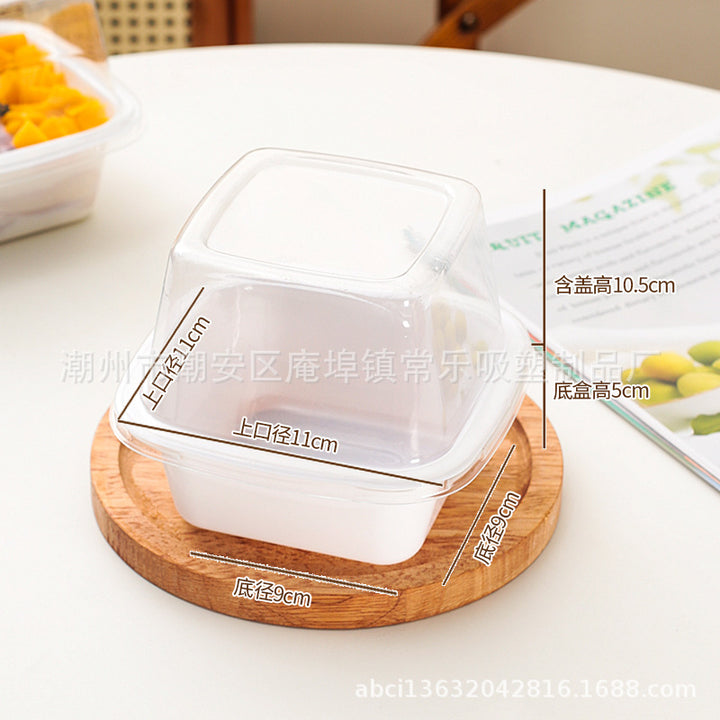 草莓奶油蛋糕包装盒千层慕斯蛋糕透明塑料加厚高盖防雾烘焙西点盒